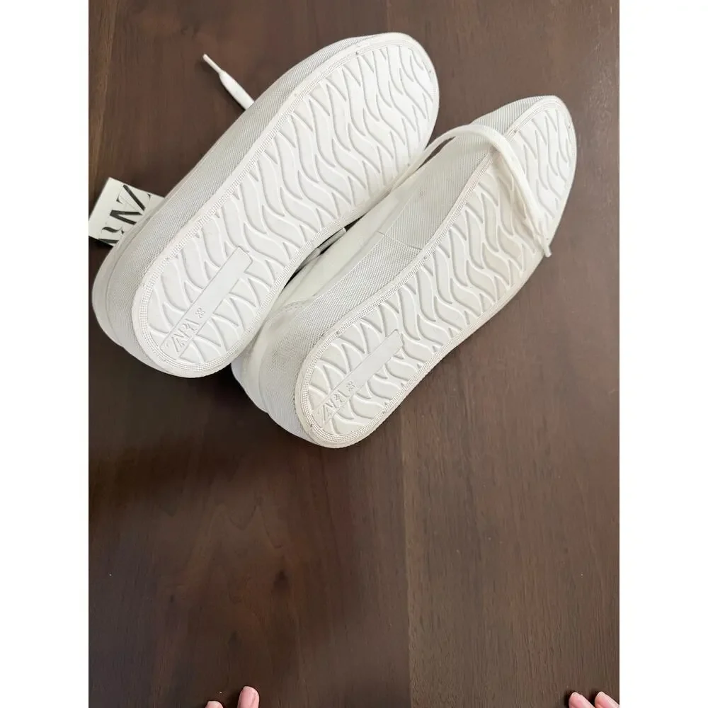 Zara Mens White Casual Sneaker NWT Size 7.5